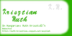 krisztian muth business card